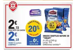 E.Leclerc Express TOKAPI Snacks souffles nature 3d offre
