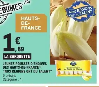 E.Leclerc Express NOS RÉGIONS ONT DU TALENT Jeunes pousses d'endives des hauts-de-france offre