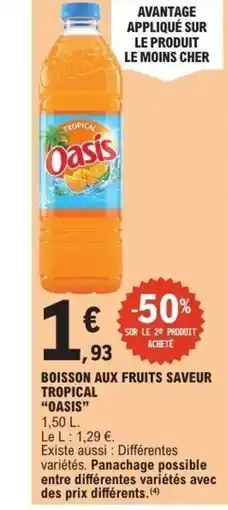 E.Leclerc Express OASIS Boisson aux fruits saveur tropical offre