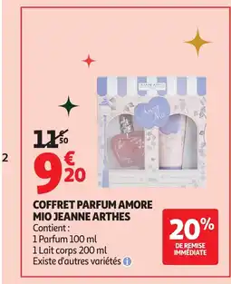 Auchan Coffret parfum amore mio jeanne arthes offre