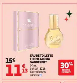Auchan Eau de toilette femme gloria vanderbilt offre
