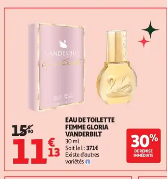 Auchan Eau de toilette femme gloria vanderbilt offre