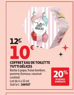 Auchan Coffret eau de toilette tutti délices offre
