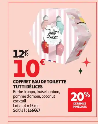Auchan Coffret eau de toilette tutti délices offre