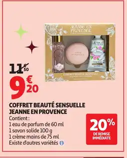 Auchan Coffret beauté sensuelle jeanne en provence offre