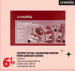 Auchan COSMIA Coffret rituel gourmand parfum mûre grenade offre