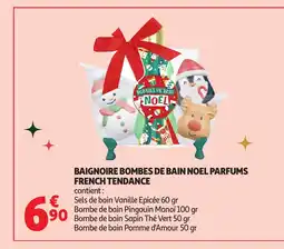 Auchan Baignoire bombes de bain noel parfums french tendance offre