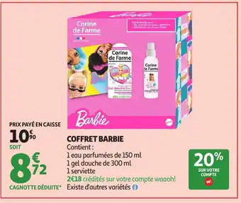 Auchan Coffret barbie offre