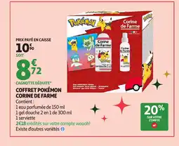 Auchan Coffret pokémon corine de farme offre