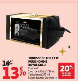 Auchan Trousse de toilette pour homme royal gold offre