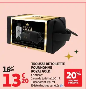 Auchan Trousse de toilette pour homme royal gold offre
