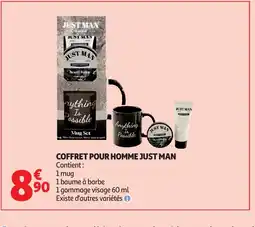 Auchan Coffret pour homme just man offre