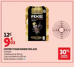 Auchan AXE Coffret pour homme fifa offre