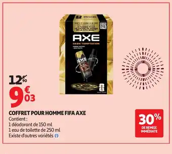 Auchan AXE Coffret pour homme fifa offre