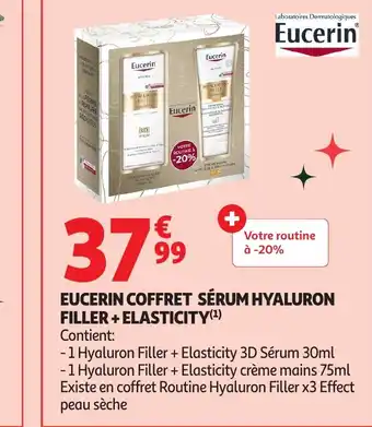Auchan EUCERIN Coffret sérum hyaluron filler + elasticity offre