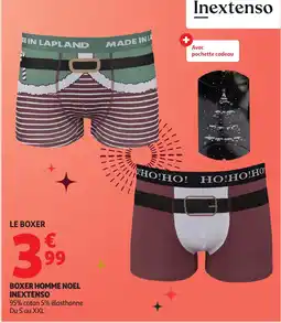 Auchan INEXTENSO Boxer homme noel offre