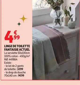 Auchan Linge de toilette fantaisie offre