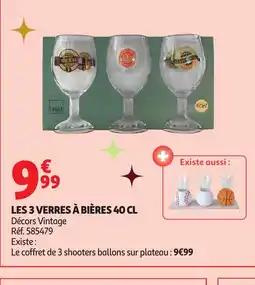 Auchan Les 3 verres à bières offre