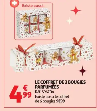 Auchan Le coffret de 3 bougies parfumées offre