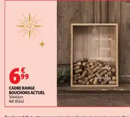 Auchan ACTUEL Cadre range bouchons offre