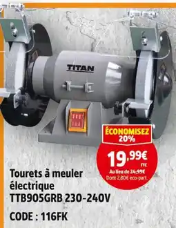Screwfix Titan touret à meuler électrique ttb905grb 230-240v offre