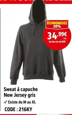 Screwfix Sweat à capuche new jersey gris offre