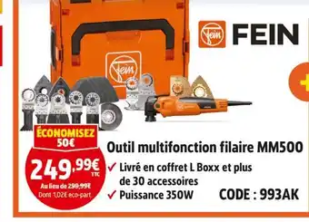Screwfix Fein outil multifonction filaire mm500 offre