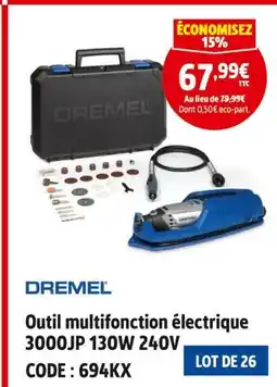 Screwfix Dremel outil multifonction électrique 3000jp 130w 240v offre