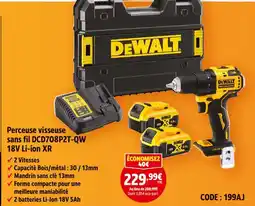 Screwfix Dewalt perceuse visseuse sans fil dcd708p2t-qw 18v li-ion xr offre
