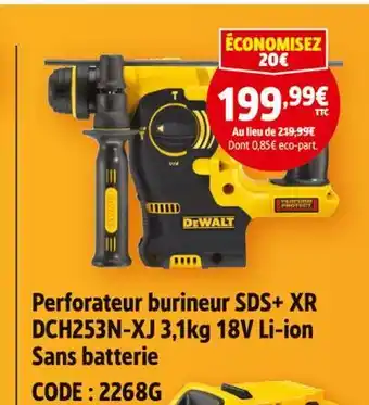 Screwfix Dewalt perforateur burineur sds+ xr dch253n-xj offre