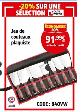 Screwfix Jeu de couteaux plaquiste offre