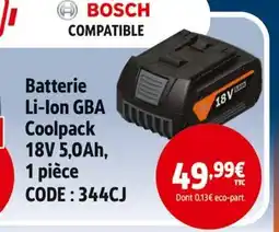 Screwfix Bosch batterie li-ion gba coolpack offre
