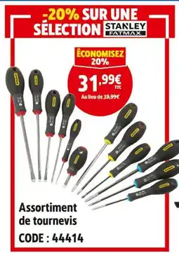 Screwfix Stanley fatmax assortiment de tournevis offre
