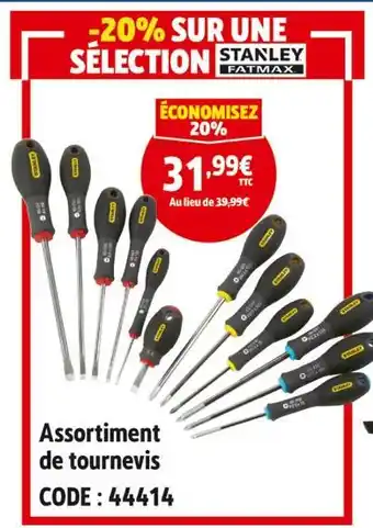 Screwfix Stanley fatmax assortiment de tournevis offre