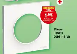 Screwfix Plaque 1 poste offre