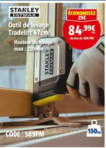 Screwfix Stanley fatmax outil de levage tradelift 47cm offre
