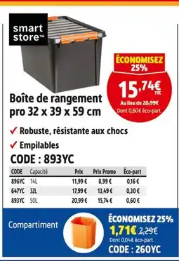 Screwfix Smart store boîte de rangement pro 32 x 39 x 59 cm offre