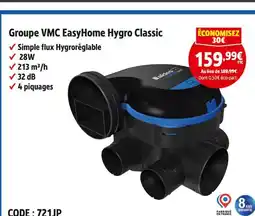 Screwfix Groupe vmc easyhome hygro classic offre