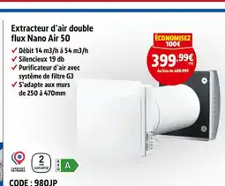 Screwfix Extracteur d'air double flux nano air 50 offre