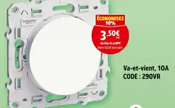 Screwfix Schneider electric va-et-vient, 10a offre