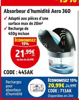 Screwfix Absorbeur d'humidité aero 360 offre