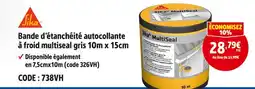 Screwfix Sika bande d’étanchéité autocollante à froid multiseal gris offre
