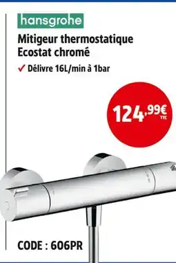 Screwfix Hansgrohe mitigeur thermostatique ecostat chromé offre