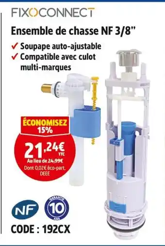 Screwfix Fixoconnect ensemble de chasse nf 3/8” offre