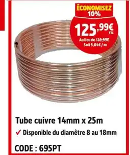 Screwfix Tube cuivre 14mm x 25m offre