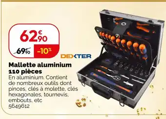 Weldom Dexter mallette aluminium 110 pièces offre