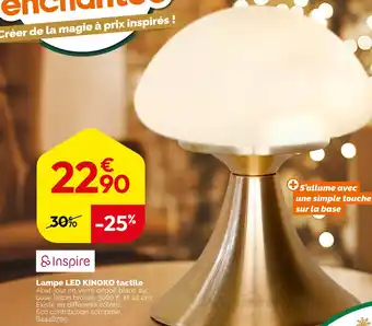 Weldom Inspire lampe led kinoko tactile offre