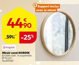 Weldom Inspire miroir rond nordik offre