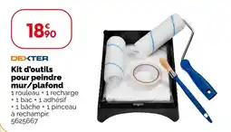 Weldom Dexter kit d'outils pour peindre mur/plafond offre