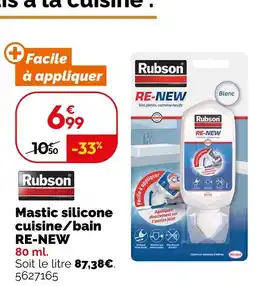 Weldom Rubson mastic silicone cuisine/bain re-new offre